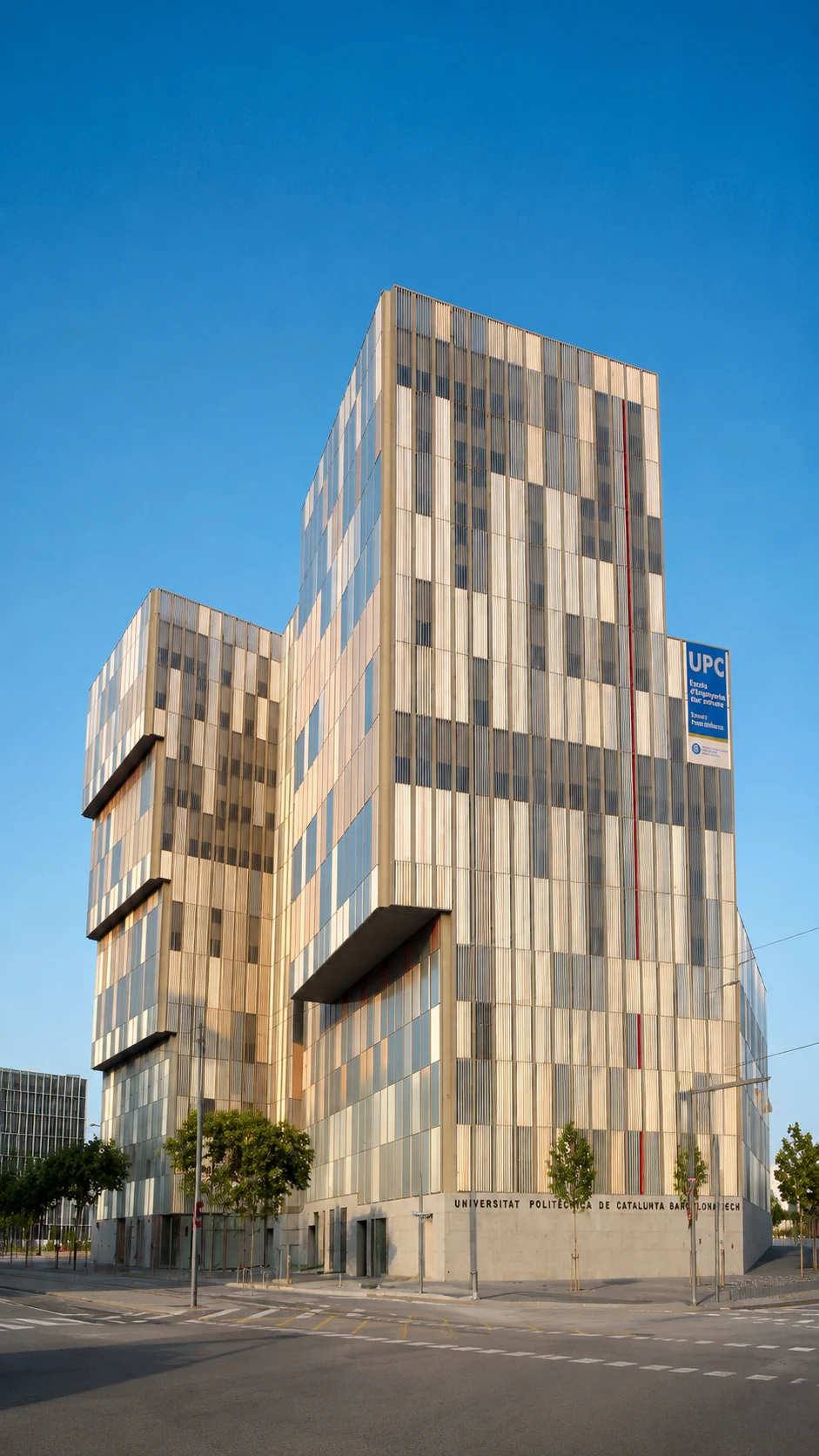 UPC Barcelona East School of Engineering building in Barcelona